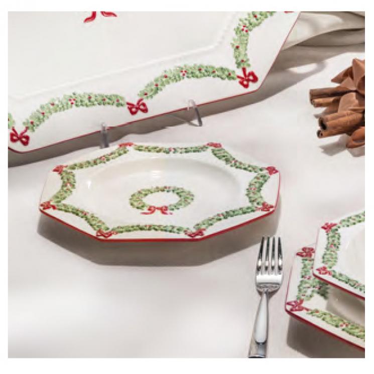 Мелкая тарелка праздничная с декором Palais Royal - фото
