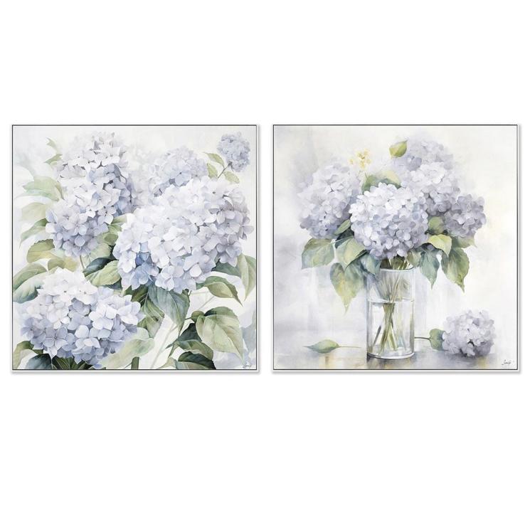 Набор из 2 картин с цветочной композицией "Гортензии" CadrАven - фото