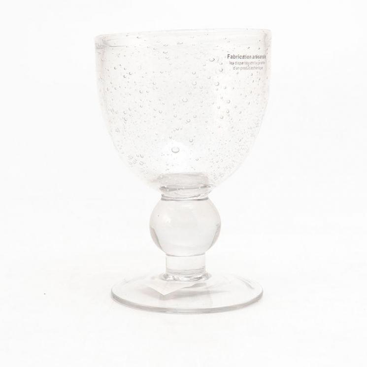 Прозрачный винный бокал Bastide из толстого стекла с капельками воздуха - фото