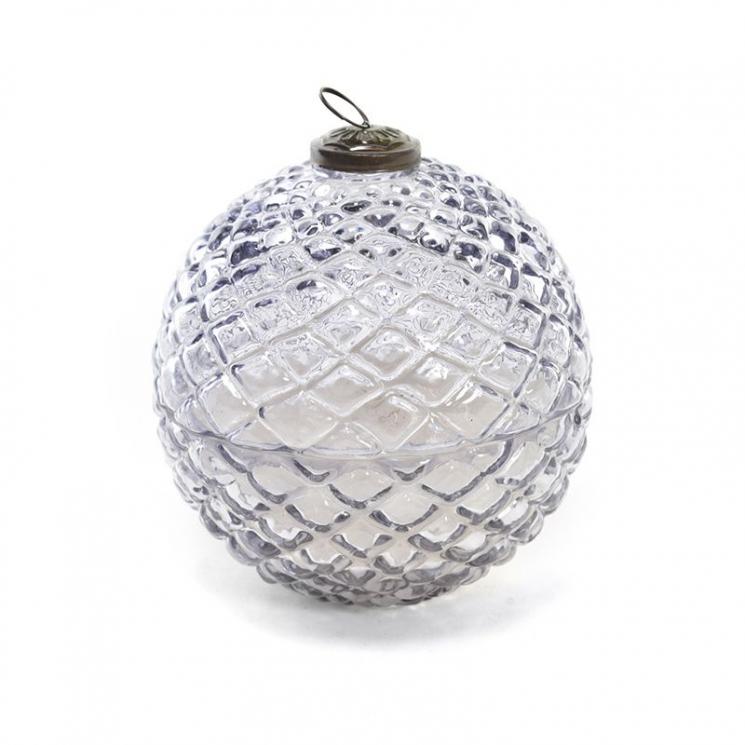 Свеча ароматическая в прозрачном стеклянном шаре "Новогодний шар" Mercury - фото
