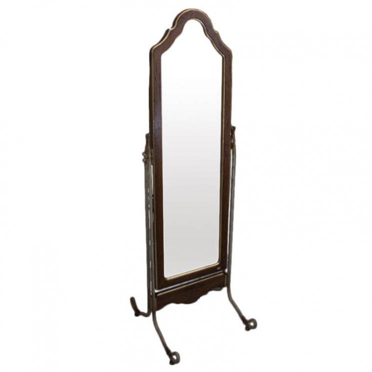 Напольное зеркало с резной рамой из антикварного дерева цвета черного шоколада Capanni - фото
