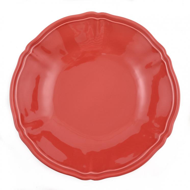 Яркий красный салатник из высокопрочной керамики «Яркое лето» Villa Grazia - фото