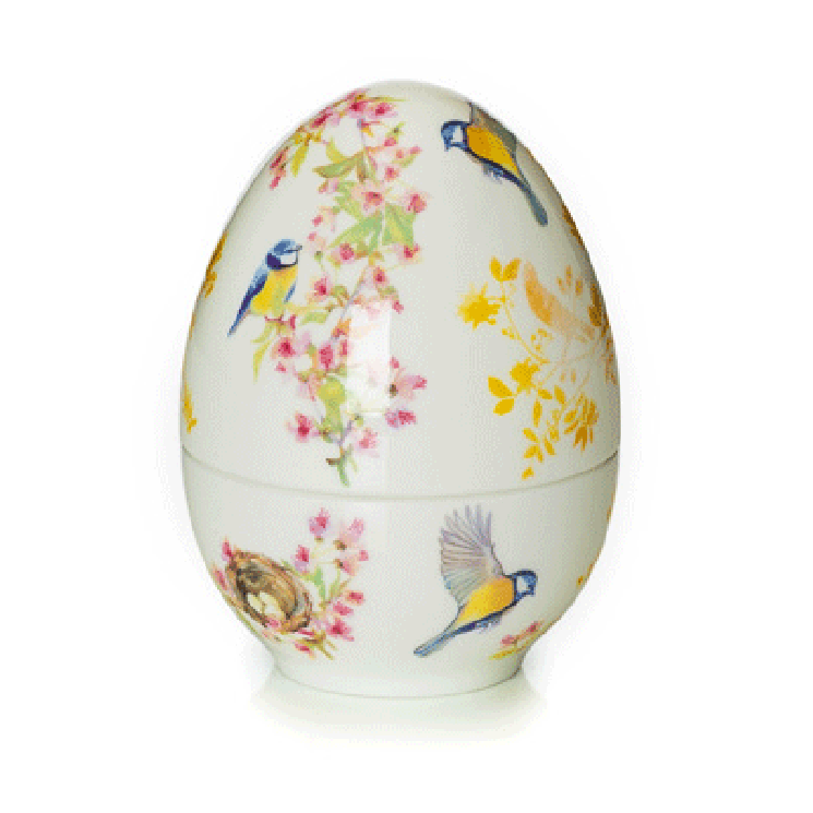 Шкатулка в форме яйца из керамики с нежным рисунком Nature and Life Palais Royal - фото