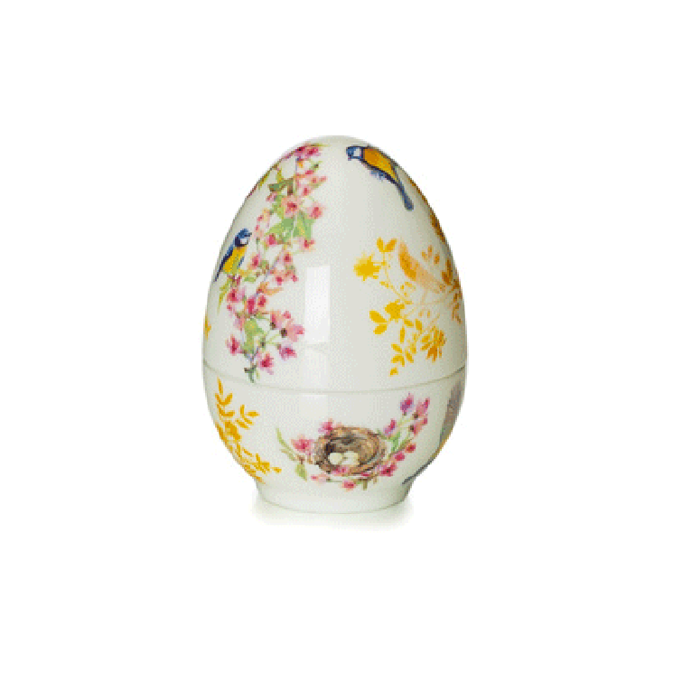 Керамическая шкатулка в форме яйца с принтовым рисунком Nature and Life Palais Royal - фото