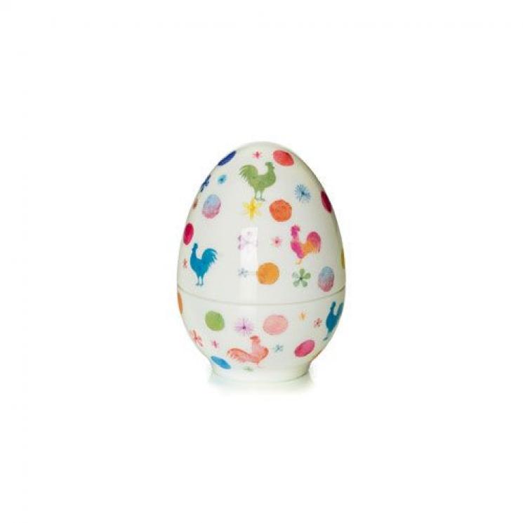 Небольшое яйцо-шкатулка с ярким пасхальным рисунком Cock-a-doodle-doo Palais Royal - фото