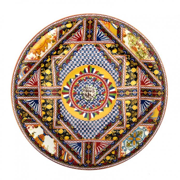Углубленное круглое блюдо с орнаментом Santa Rosalia Palais Royal - фото