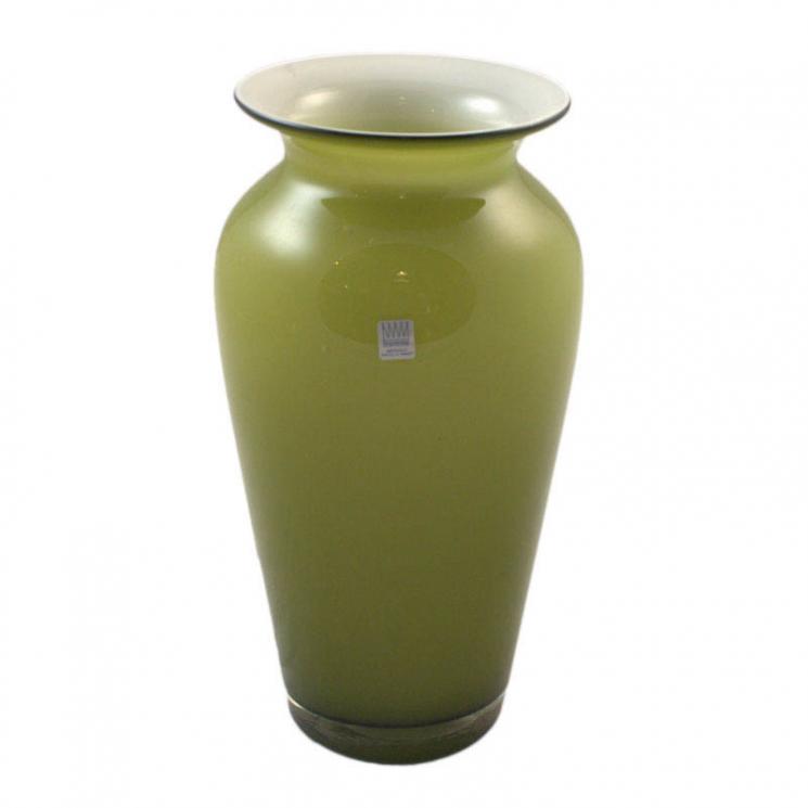 Небольшая ваза из стекла оливкового цвета Fiore Comtesse Milano - фото