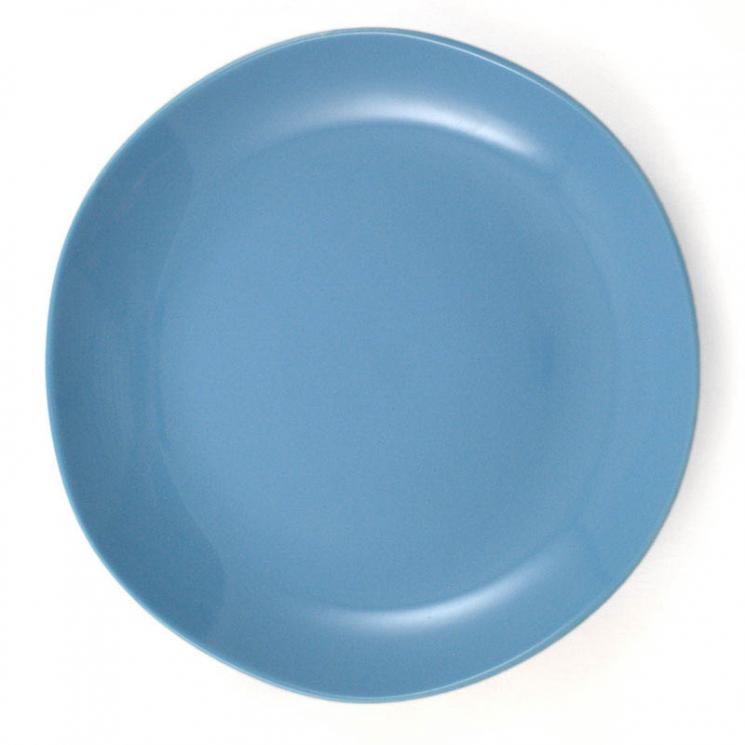 Набор из 6-ти обеденных тарелок голубого цвета Ritmo Comtesse Milano - фото