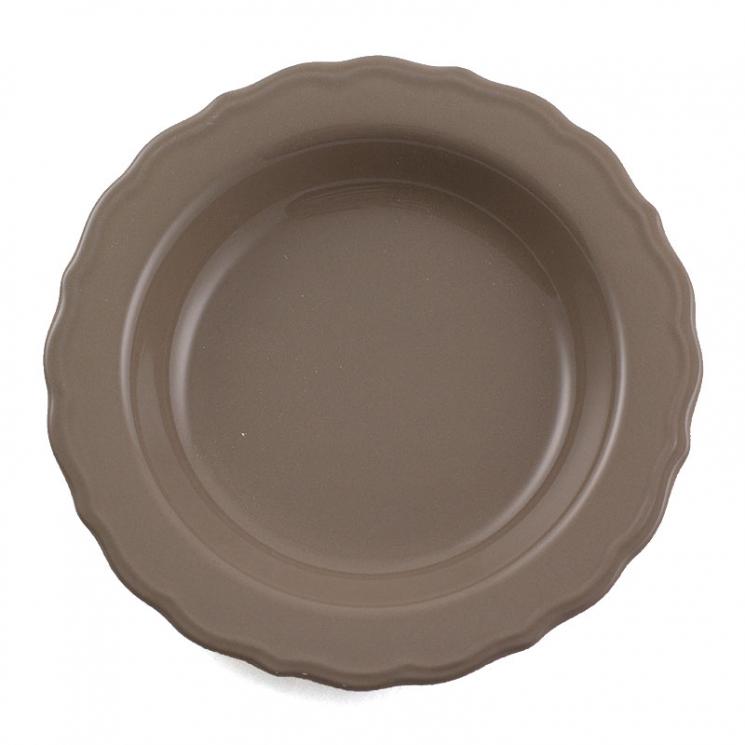 Набор из 6-ти суповых тарелок серо-коричневого цвета Claire Comtesse Milano - фото