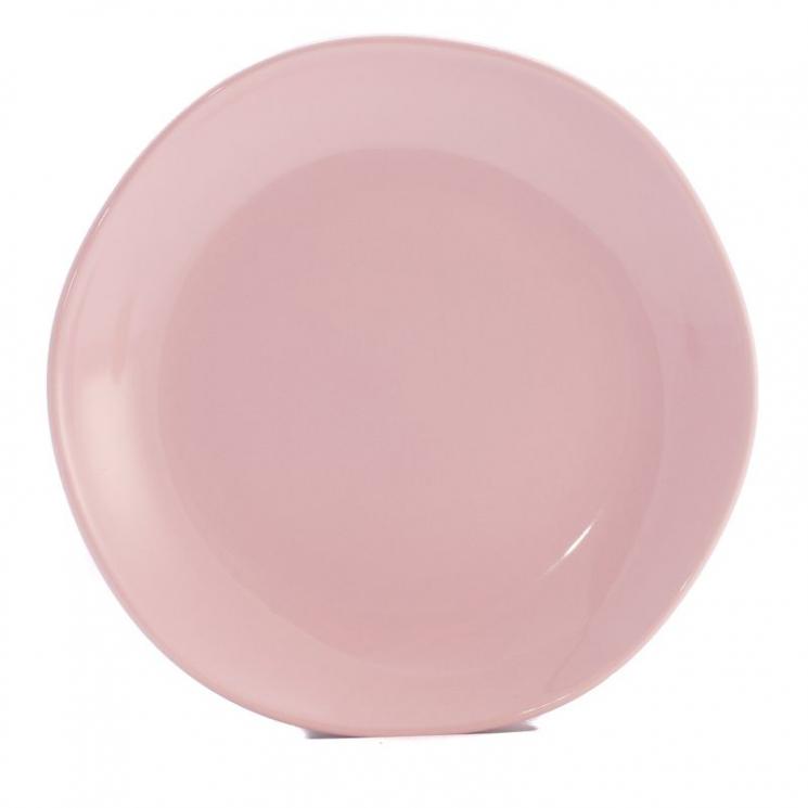 Тарелка десертная из розовой керамики Ritmo Comtesse Milano - фото
