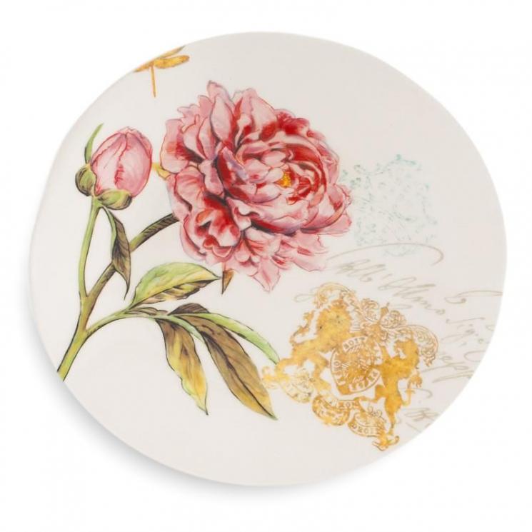 Тарелка десертная с цветочным рисунком "Гортензия" Bizzirri - фото