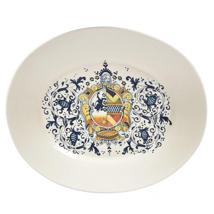 Большая настенная декоративная тарелка с гербом C. Leona - фото