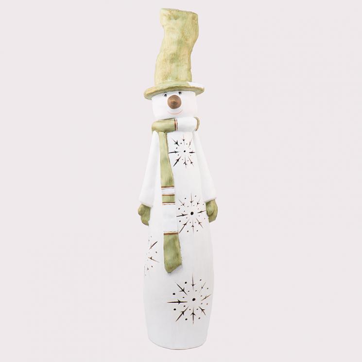 Статуэтка LED "Снеговик" 105 см оливковый Villa Grazia - фото