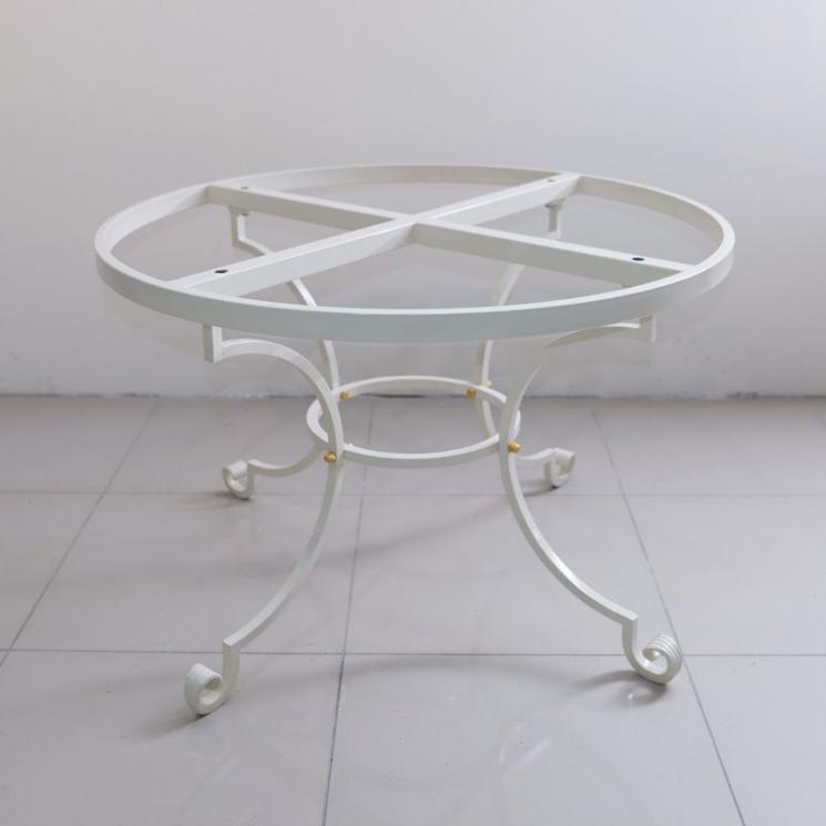 Белая металлическая база для круглого стола диаметром от 90 см Villa Grazia - фото