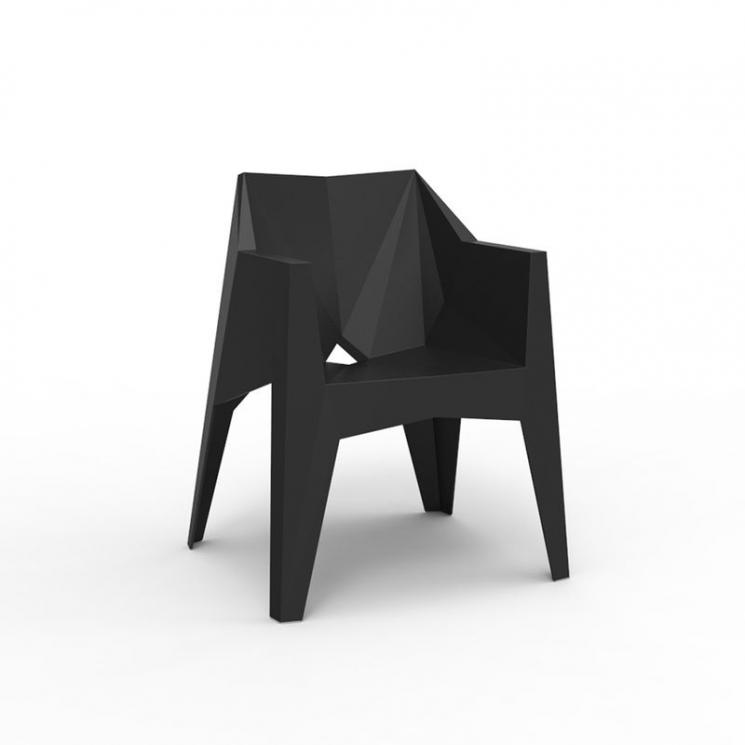 Садовое черное кресло полигональной формы Voxel Vondom - фото