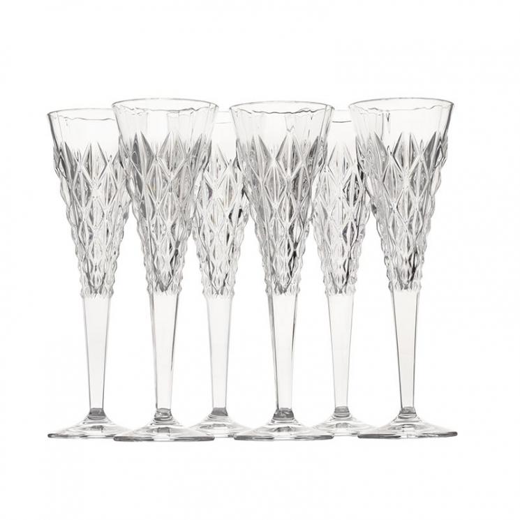 Набор бокалов для шампанского из хрустального стекла Strong Brandani, 6 шт - фото