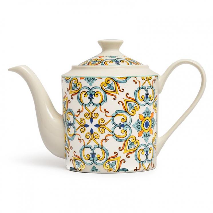 Небольшой чайник из фарфора с ярким византийским орнаментом Medicea Brandani - фото