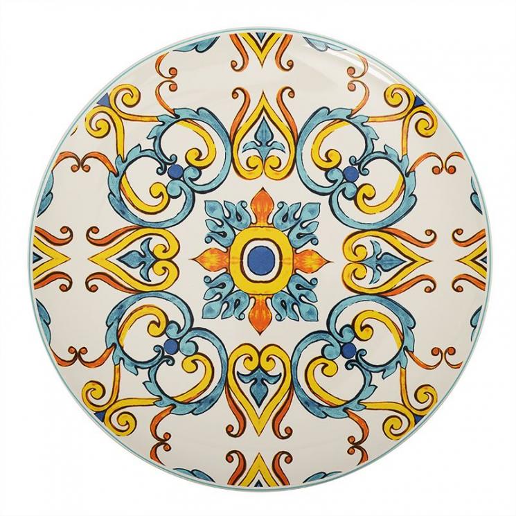Блюдо круглое из высокопрочной керамики с узором Medicea Brandani - фото