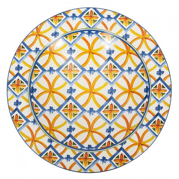 Глубокое блюдо из прочной керамики с орнаментом Medicea Brandani - фото
