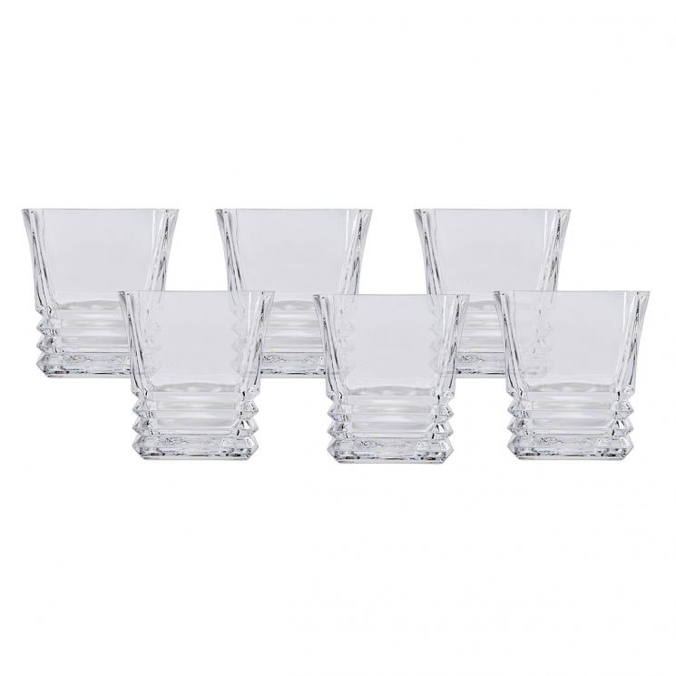 Набор хрустальных стаканов с фигурным основанием 6 шт. Maria Maison - фото