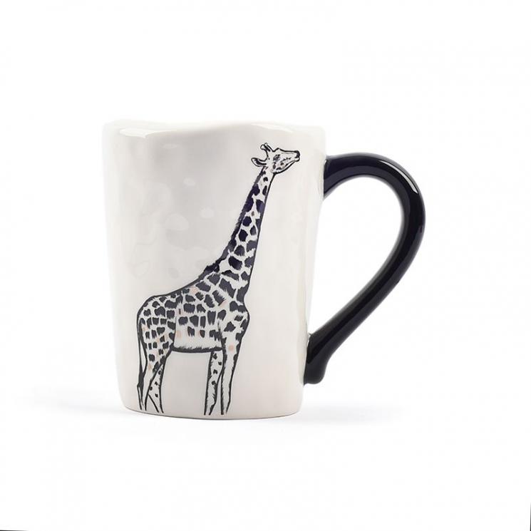 Чашка чайная керамическая с изображением жирафа Masai Maison - фото