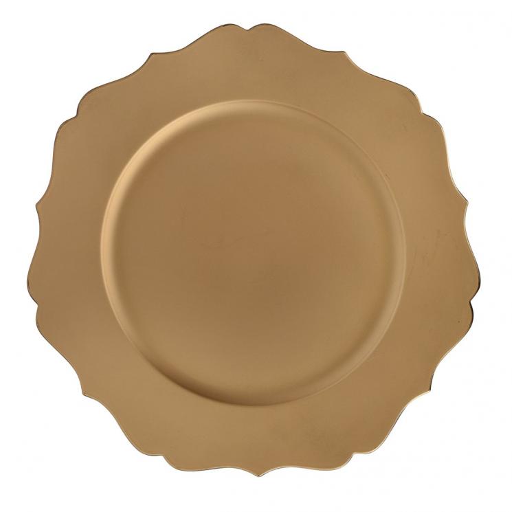 Тарелка подставная цвета золота Lea Gold Maison - фото