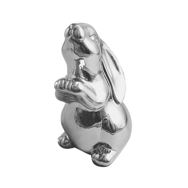 Стильная статуэтка для декора "Серебряный кролик" H. B. Kollektion - фото
