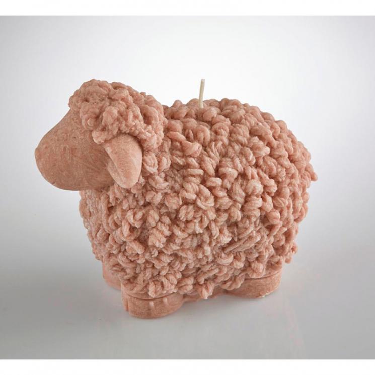 Свеча песочного цвета в форме овечки EDG - фото