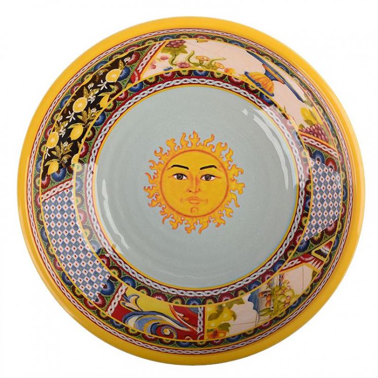 Тарелка суповая с изображением солнца Santa Rosalia Palais Royal - фото