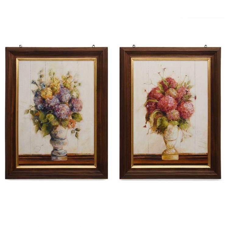 Набор из 2-х картин с яркими цветами "Гортензии" Decor Toscana - фото
