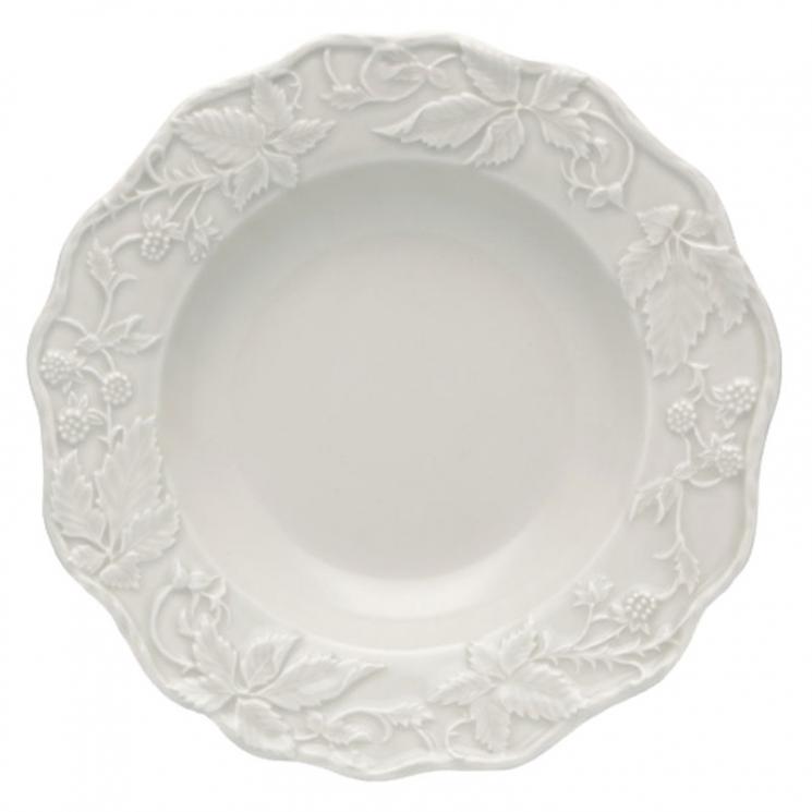 Тарелка для супа белого цвета "Артишок и птица" Bordallo - фото