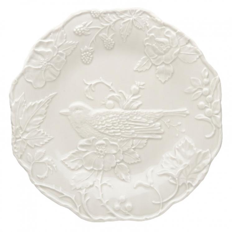 Тарелка обеденная с ручной росписью "Птица Робин" Bordallo - фото