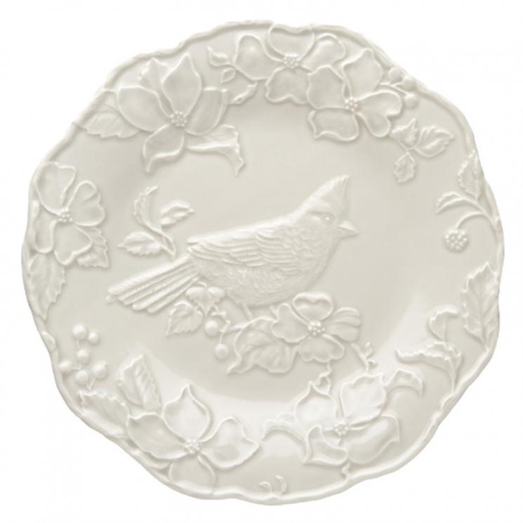 Тарелка обеденная с лепным декором "Птица Кардинал" Bordallo - фото