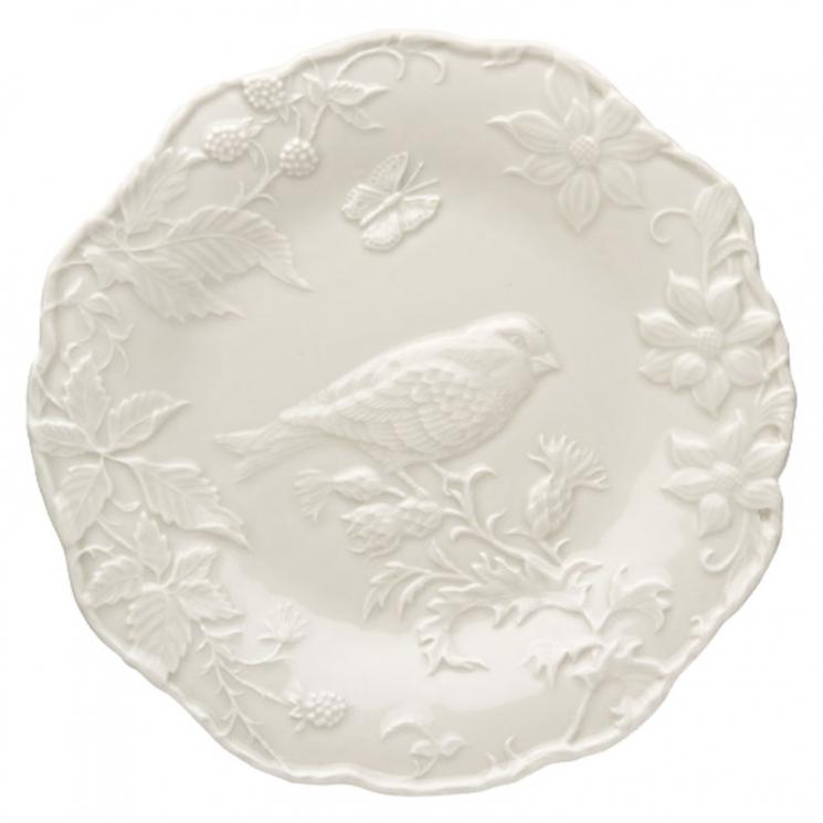 Тарелка обеденная белого цвета "Американский щегол" Bordallo - фото