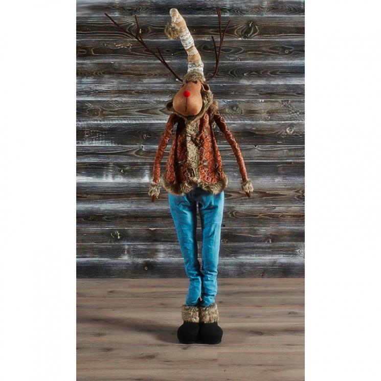 Высокая статуэтка для рождественского интерьера "Модный олень" EDG - фото