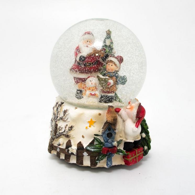 Музыкальная шкатулка Шар со снегом и Сантой EDG - фото
