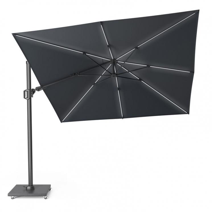 Садовый зонт цвета антрацит Challenger T2 Glow Platinum - фото