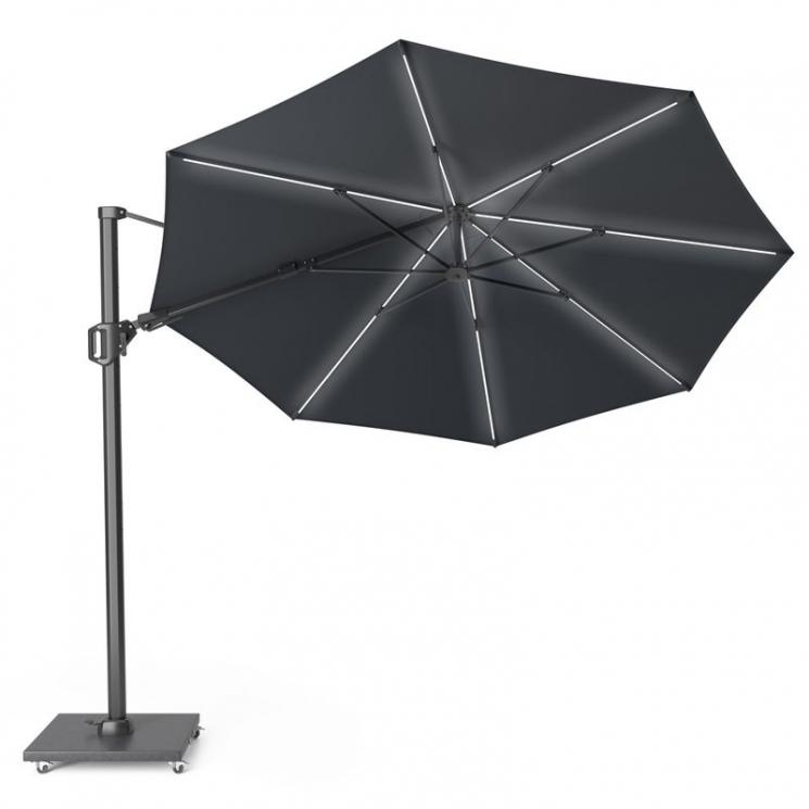 Зонт цвета антрацит с подсветкой Challenger T2 Glow Platinum - фото