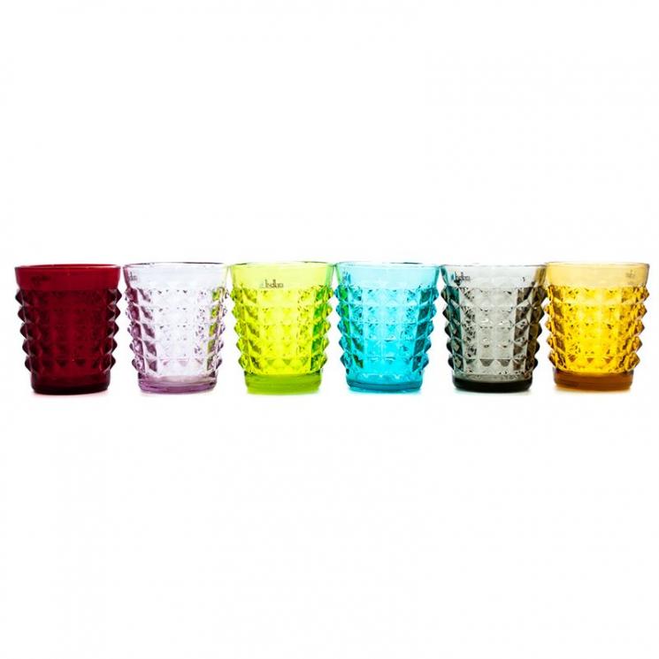 Набор из 6-ти стаканов разных цветов Tiffany Livellara - фото