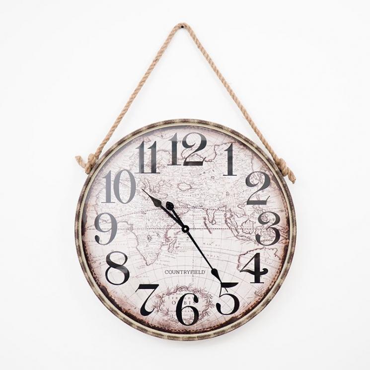 Часы с изображением карты в винтажном стиле Bob Kensington Station Antique Clocks - фото