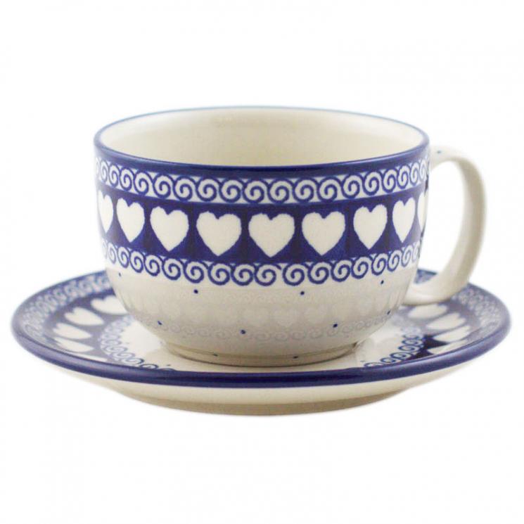 Чашка для чая с блюдцем Керамика Артистична - фото