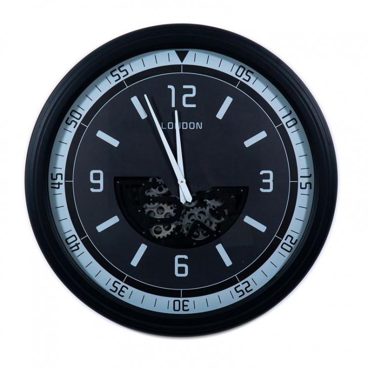 Круглые настенные часы черного цвета в современном стиле Wallis Skeleton Clocks - фото