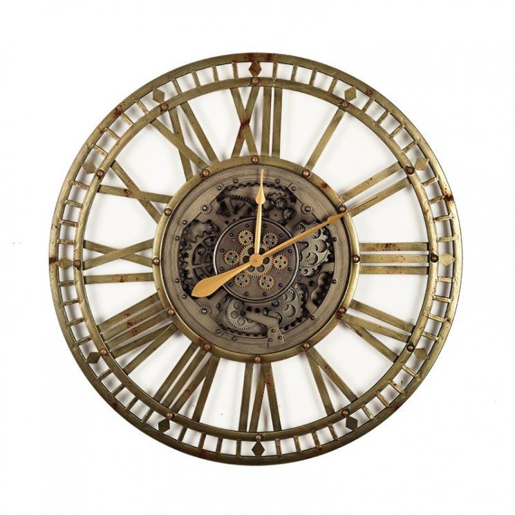 Большие металлические настенные часы в стиле стимпанк Farnham Skeleton Clocks - фото