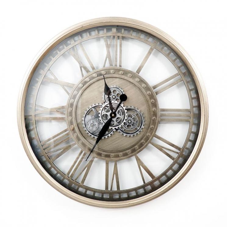 Настенные большие часы с открытым механизмом в винтажном стиле Levi Skeleton Clocks - фото