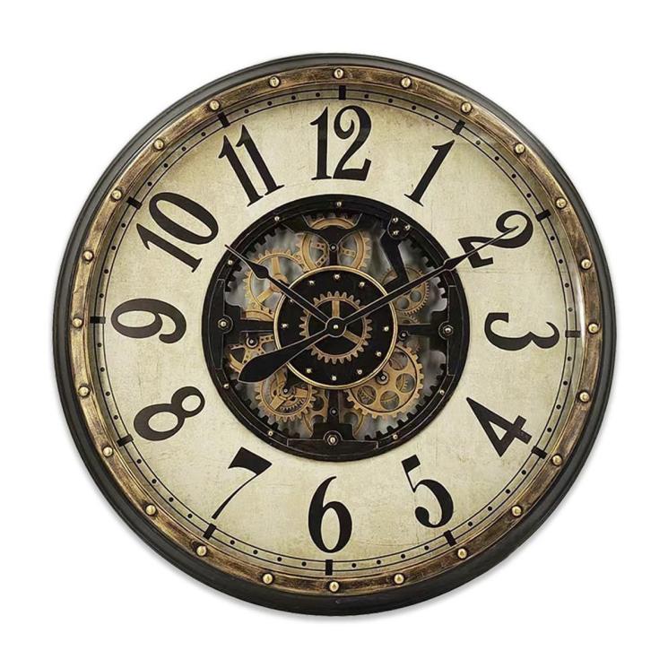 Настенные металлические часы с шестеренками CadrAven - фото