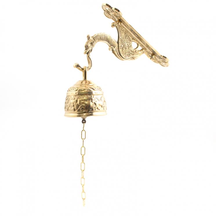 Колокольчик с цепочкой светлая латунь Alberti Livio - фото