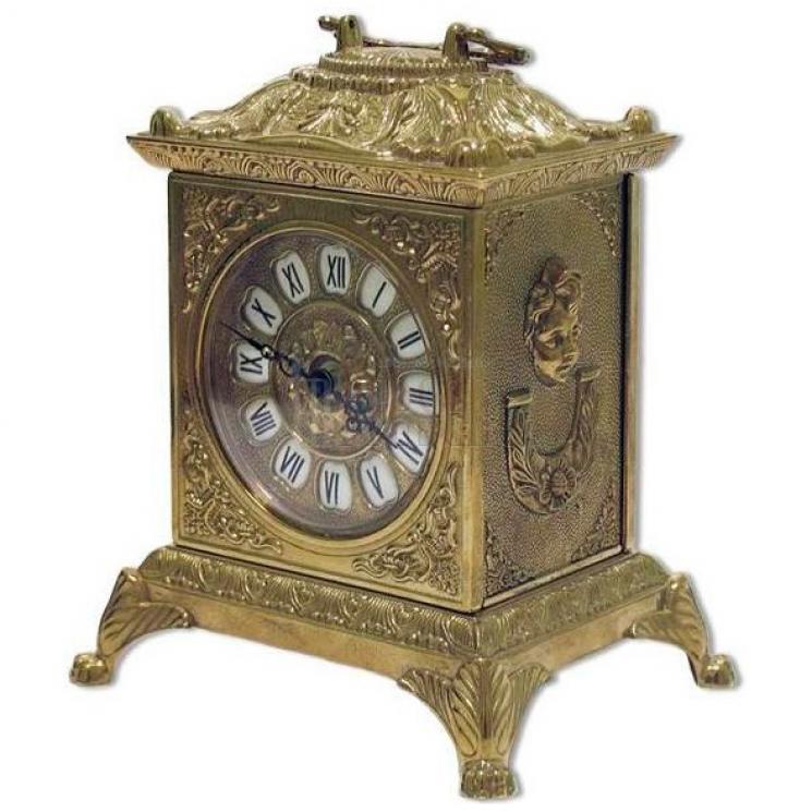Часы для камина золотистого цвета из латуни Alberti Livio - фото