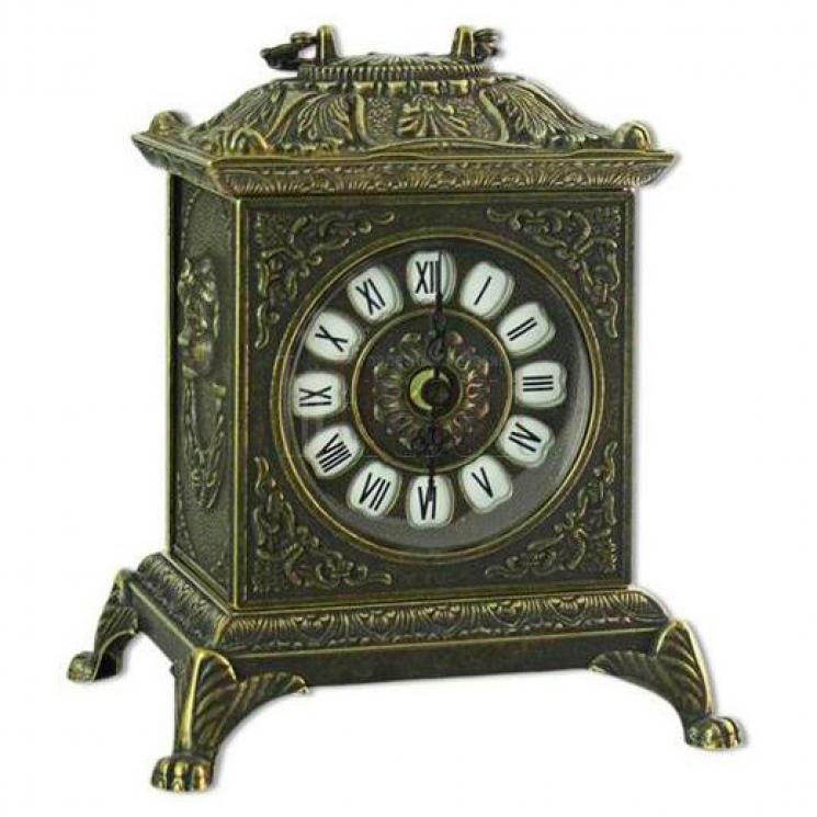 Часы для камина латунные в античном стиле Alberti Livio - фото