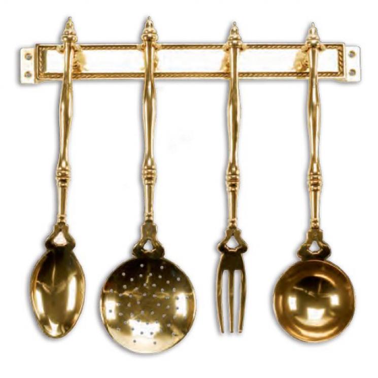 Набор кухонный декоративный в цвете "античное золото" Alberti Livio - фото