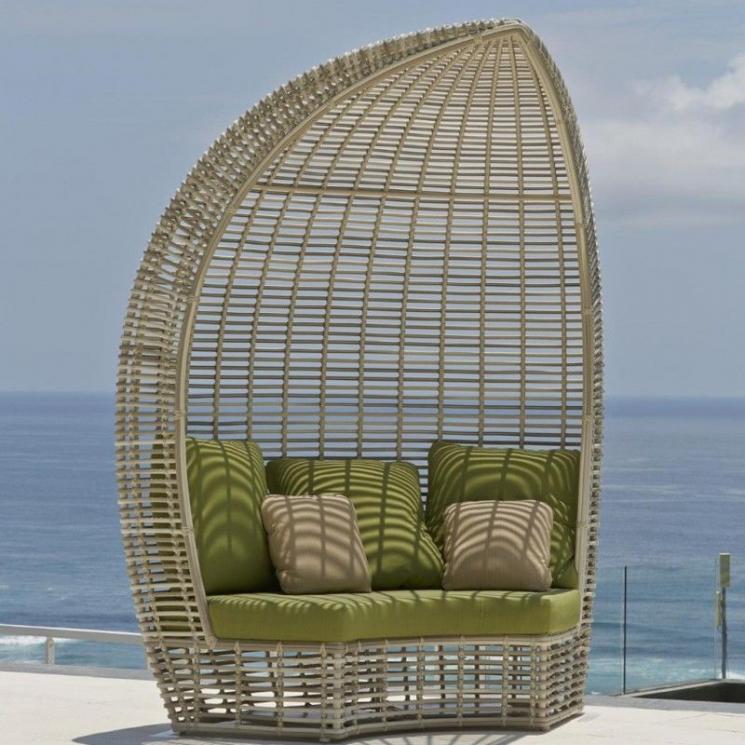 Уютное кресло с навесом из искусственного ротанга Sochi / Sparta Mod Skyline Design - фото